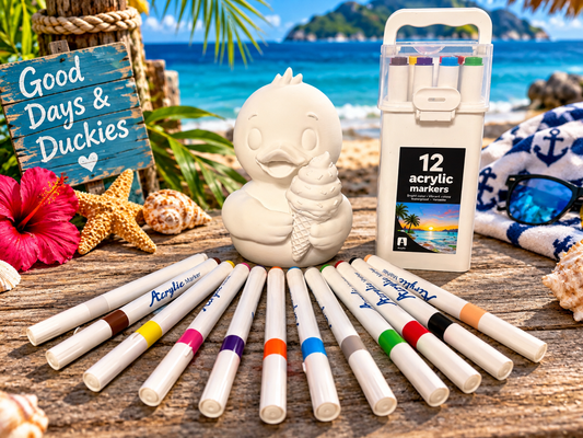 Paint Your Own Cruising Duck Kit – 3D Printed Duck & Acrylic Markers