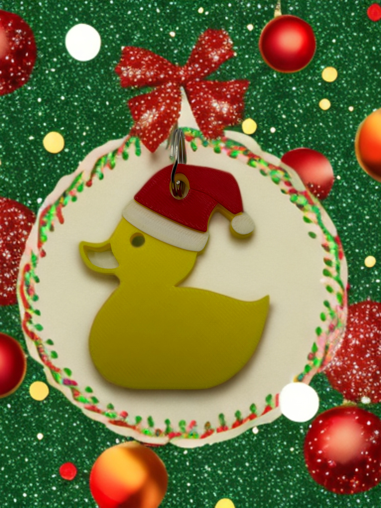 Dozen Santa Duck Keychains