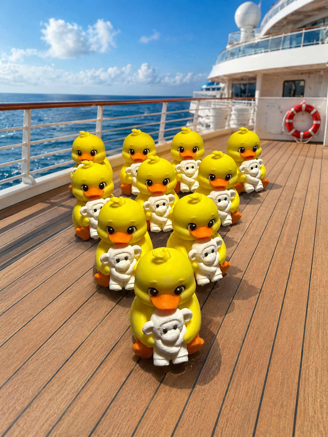 Ducky holding Towel Monkey- Set of 10