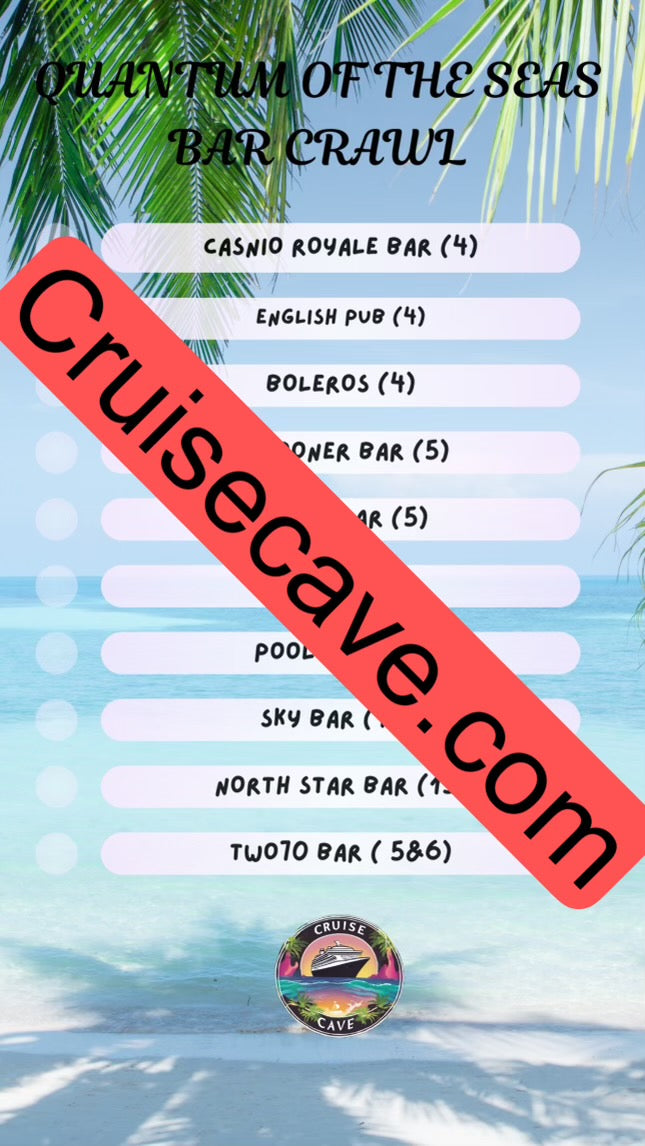 Quantum of the Seas Bar Crawl Checklist PDF