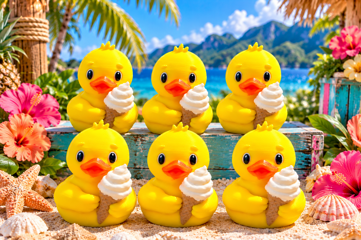 Ice Cream Cone Duck- Set of 10