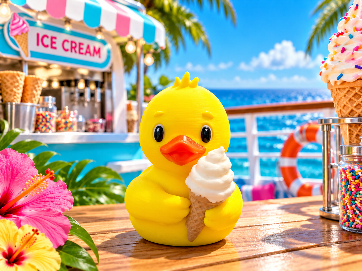 Ice Cream Cone Duck- Set of 10