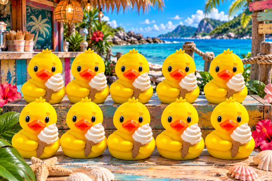Ice Cream Cone Duck- Set of 10
