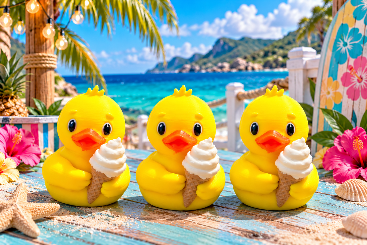 Ice Cream Cone Duck- Set of 10