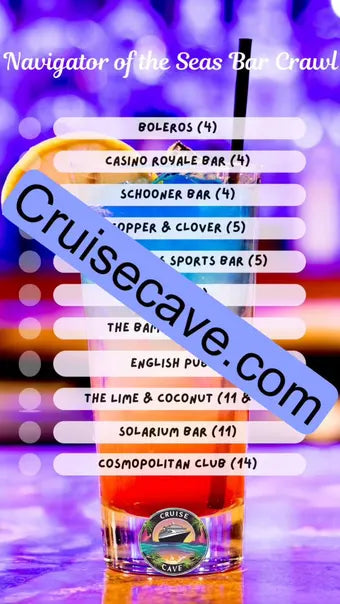 Navigator of the Seas Bar Crawl Checklist PDF – Cruise Cave